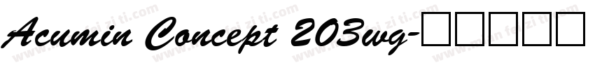 Acumin Concept 203wg字体转换